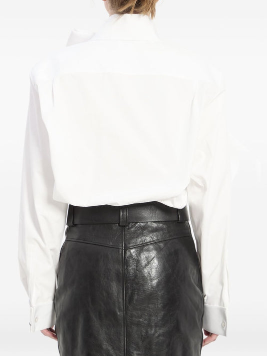Saint Laurent Shirts — White Cotton Lavallière Shirt