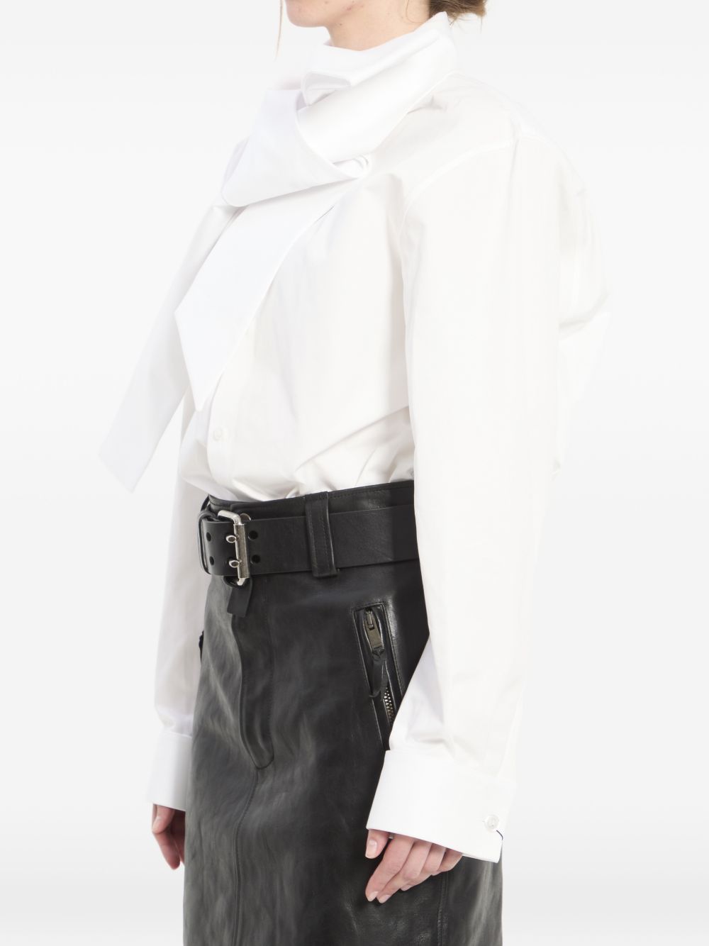 Saint Laurent Shirts — White Cotton Lavallière Shirt