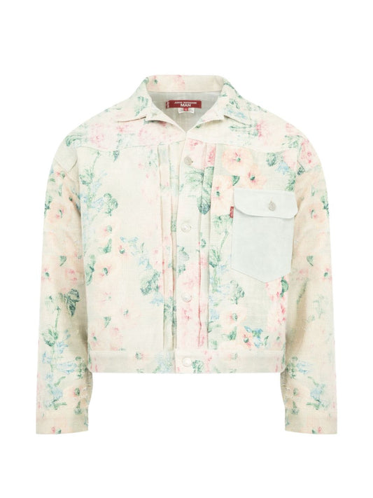 Junya Watanabe Printed Jacket for Men – Beige, New In