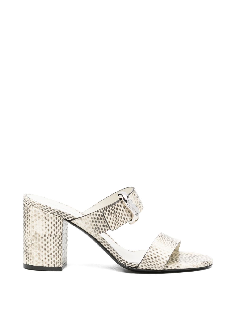EMPORIO ARMANI EXCLUSIVE Sandals — Light Grey Snakeskin