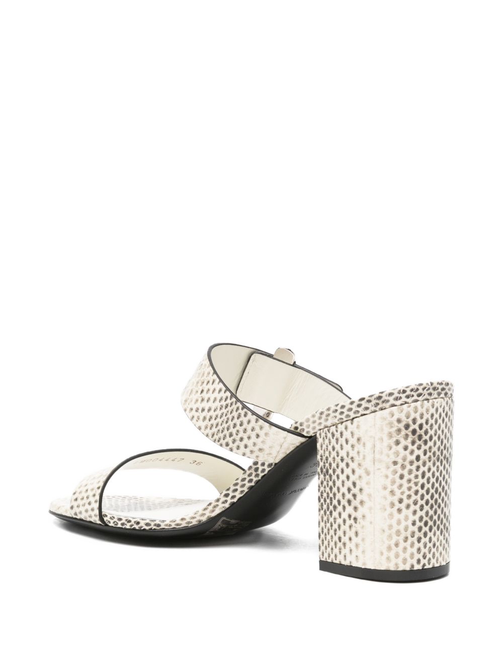 EMPORIO ARMANI EXCLUSIVE Sandals — Light Grey Snakeskin