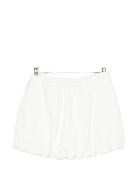 Dunst Dunst Cotton Mini Skirt — White Bubble Hem