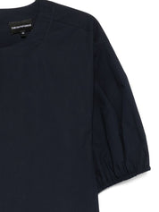 Emporio Armani Topwear – Blue Puff Sleeve Top