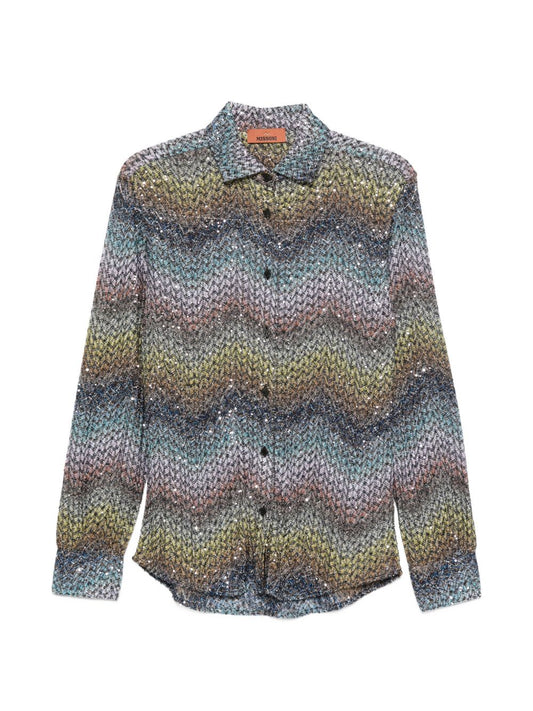 Missoni Zig Zag Print Shirt — Women’s Knit Shirt