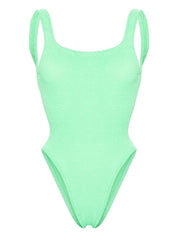 HUNZA Square Swimsuit — Green Beachwear, Resort Ready