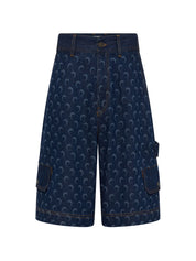 Marine Serre Shorts — Moon Denim Bermudas for Men