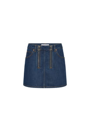 Marine Serre Denim mini skirt