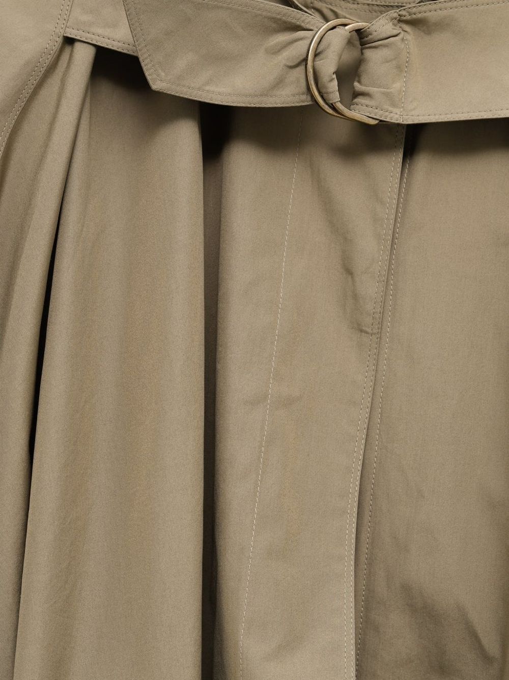 Chloé Cotton Cape Coat — Green Jacket for Women