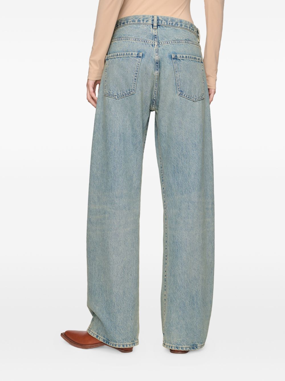 Maison Margiela Jeans — Wide‑Leg Blue Panel Design