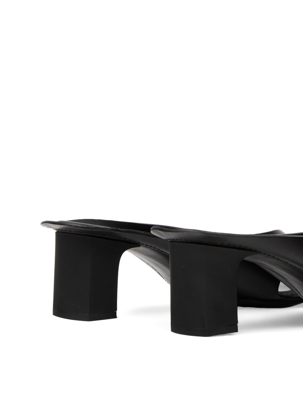 MM6 Maison Margiela Sandals — T‑Strap Block Heel (Black)