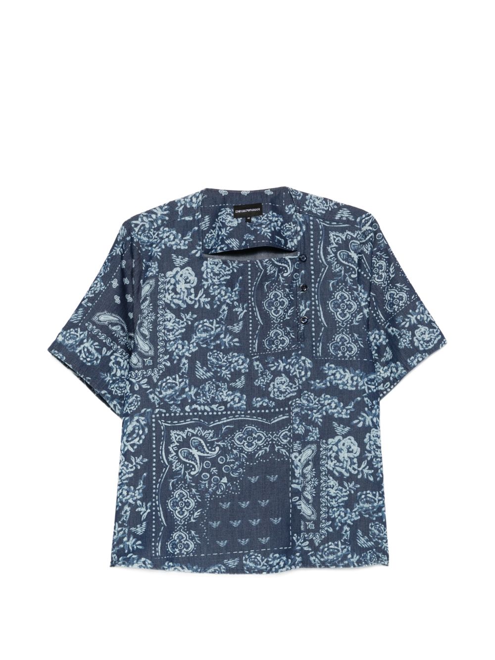 Emporio Armani T-Shirts & Polos — Blue Floral Topwear