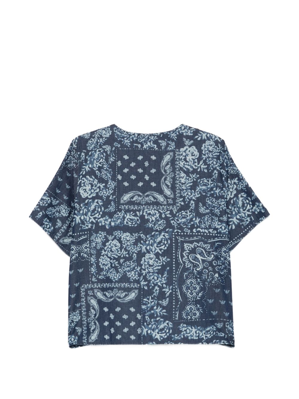 Emporio Armani T-Shirts & Polos — Blue Floral Topwear