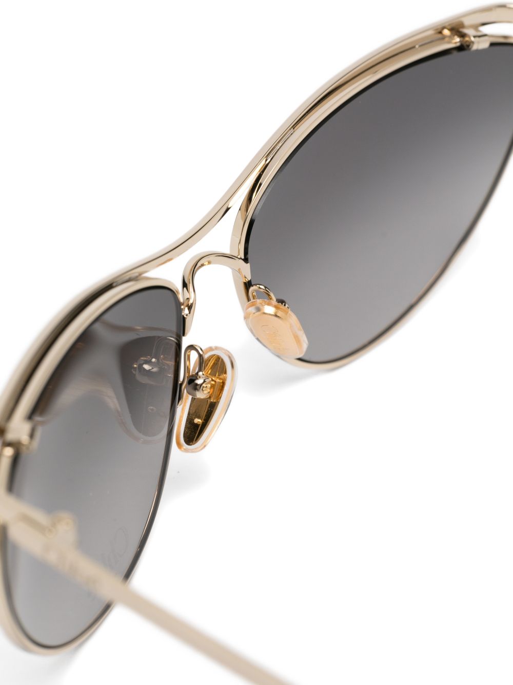 Chloé Sunglasses — Silver Cat‑Eye With Case