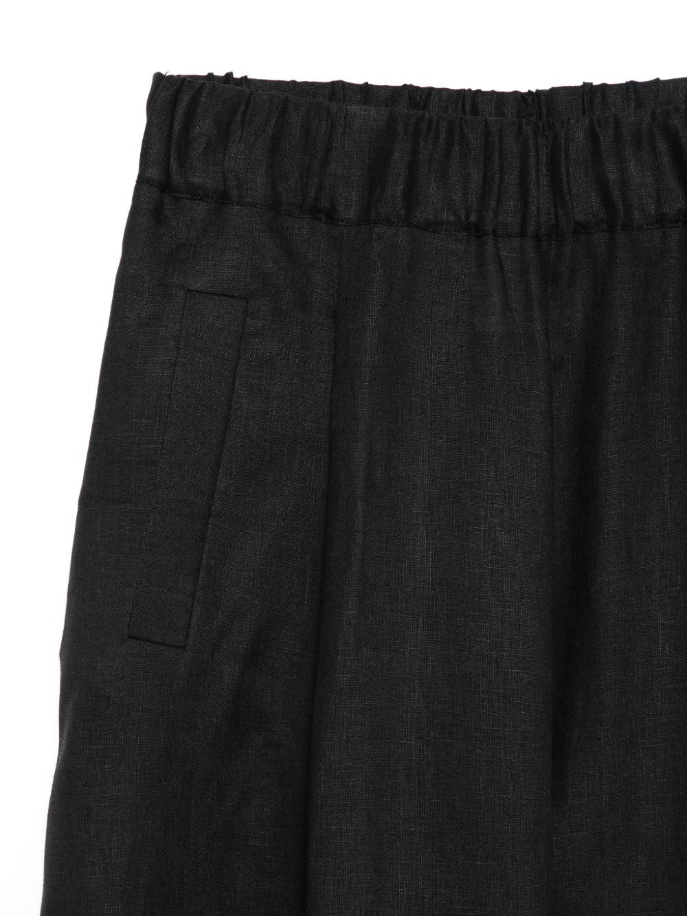 Semicouture Jhonny Linen Trousers — Black Wide Leg