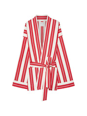 Forte Forte Striped Kimono Jacket — Red Women's Jacket