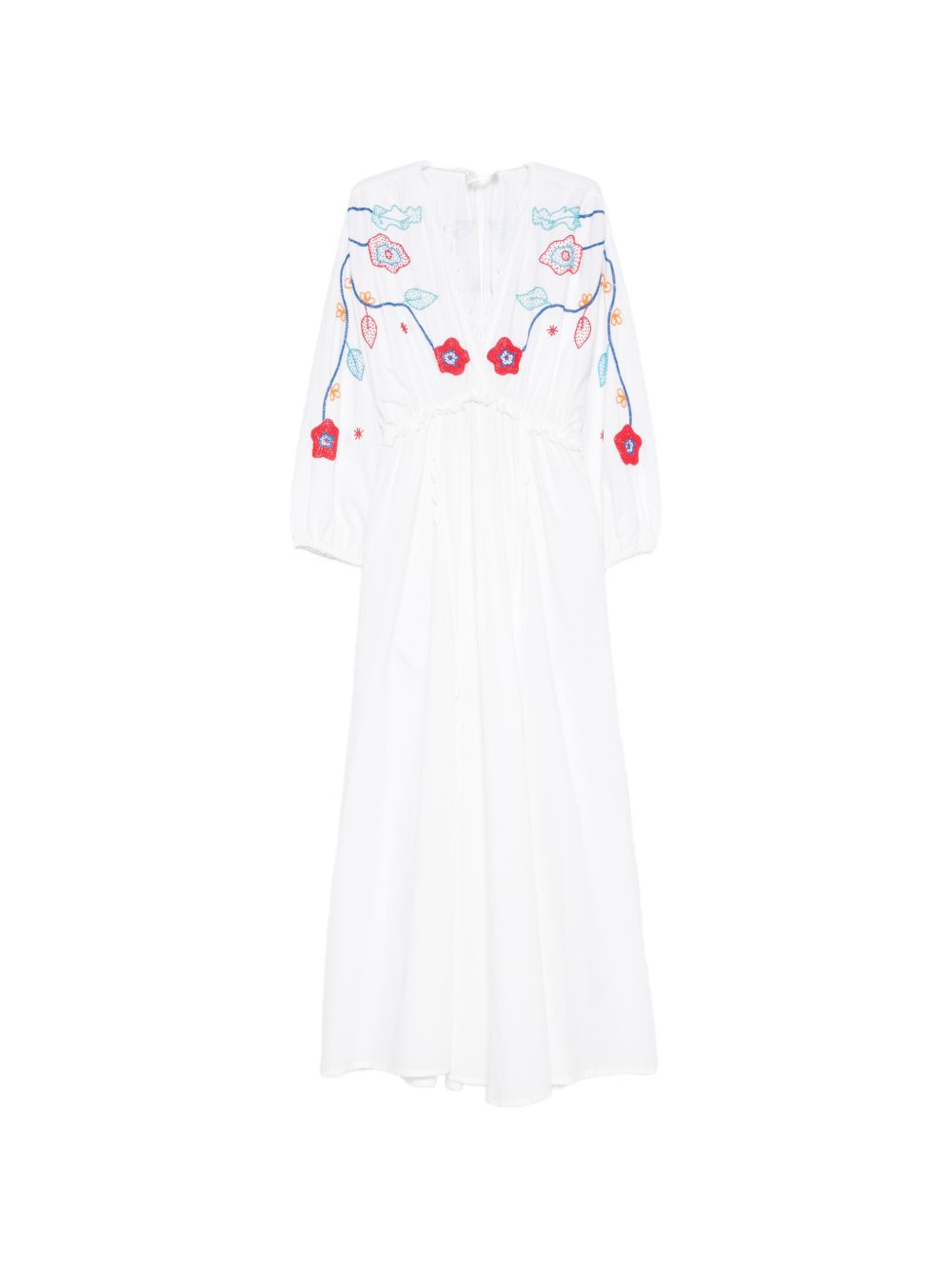 Forte Forte Embroidered Cotton Dress — White Floral