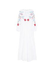 Forte Forte Embroidered Cotton Dress — White Floral