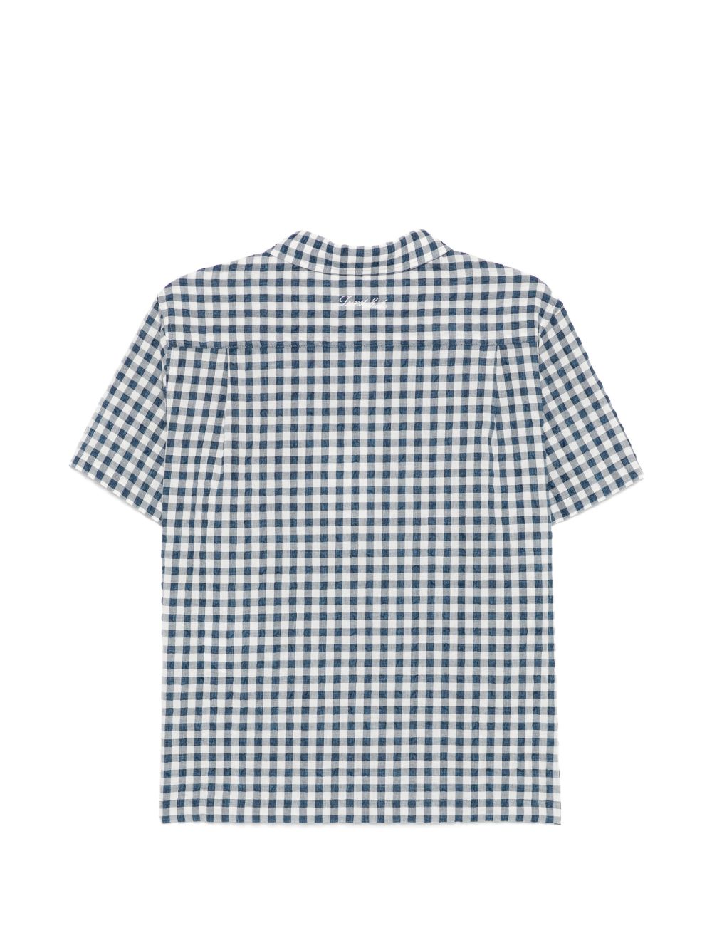 Dunst Checked Cotton Blend Shirt for Women — Blue Gingham
