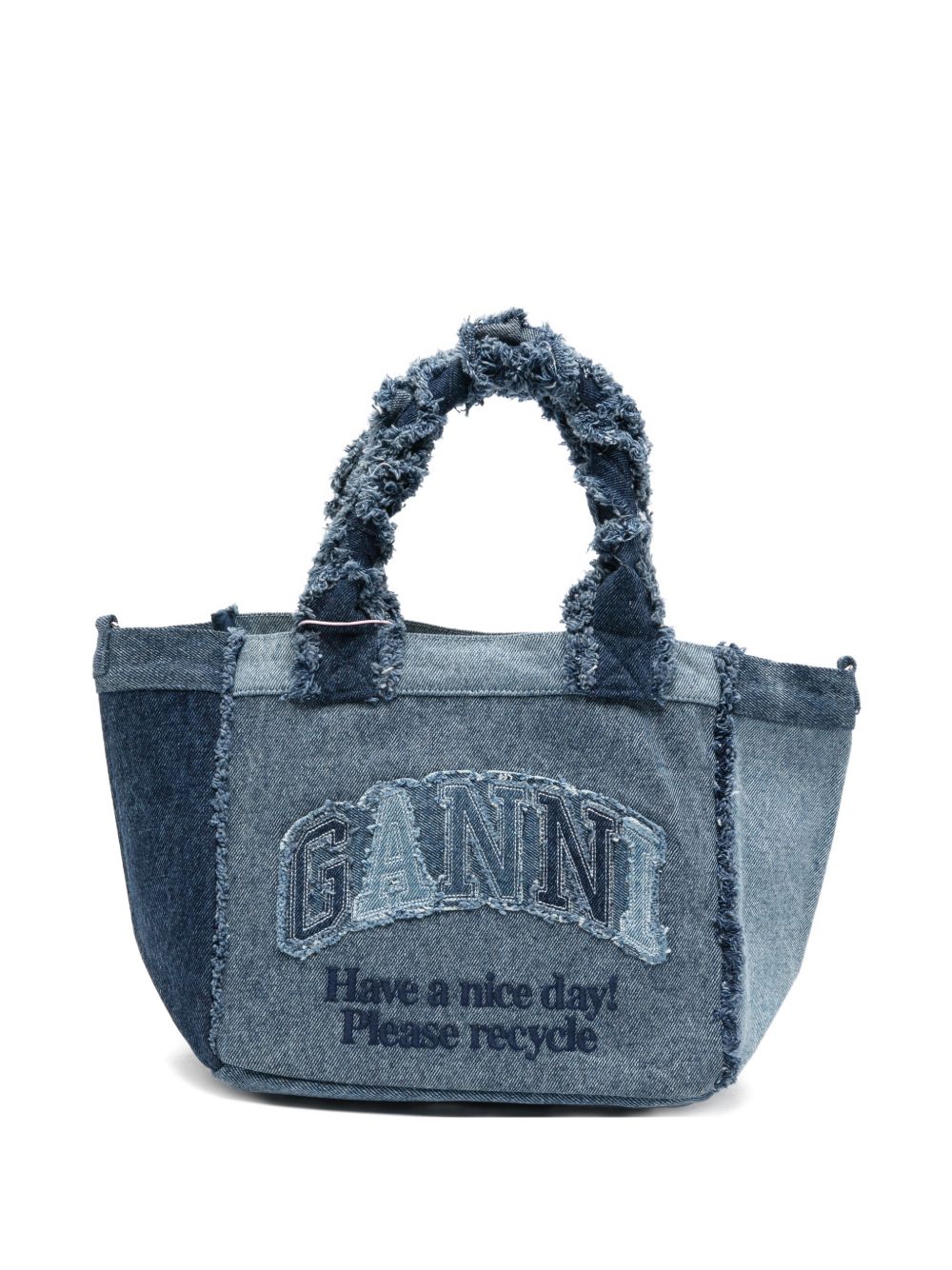 Ganni Denim Small Tote Bag – Blue Shopper, New In