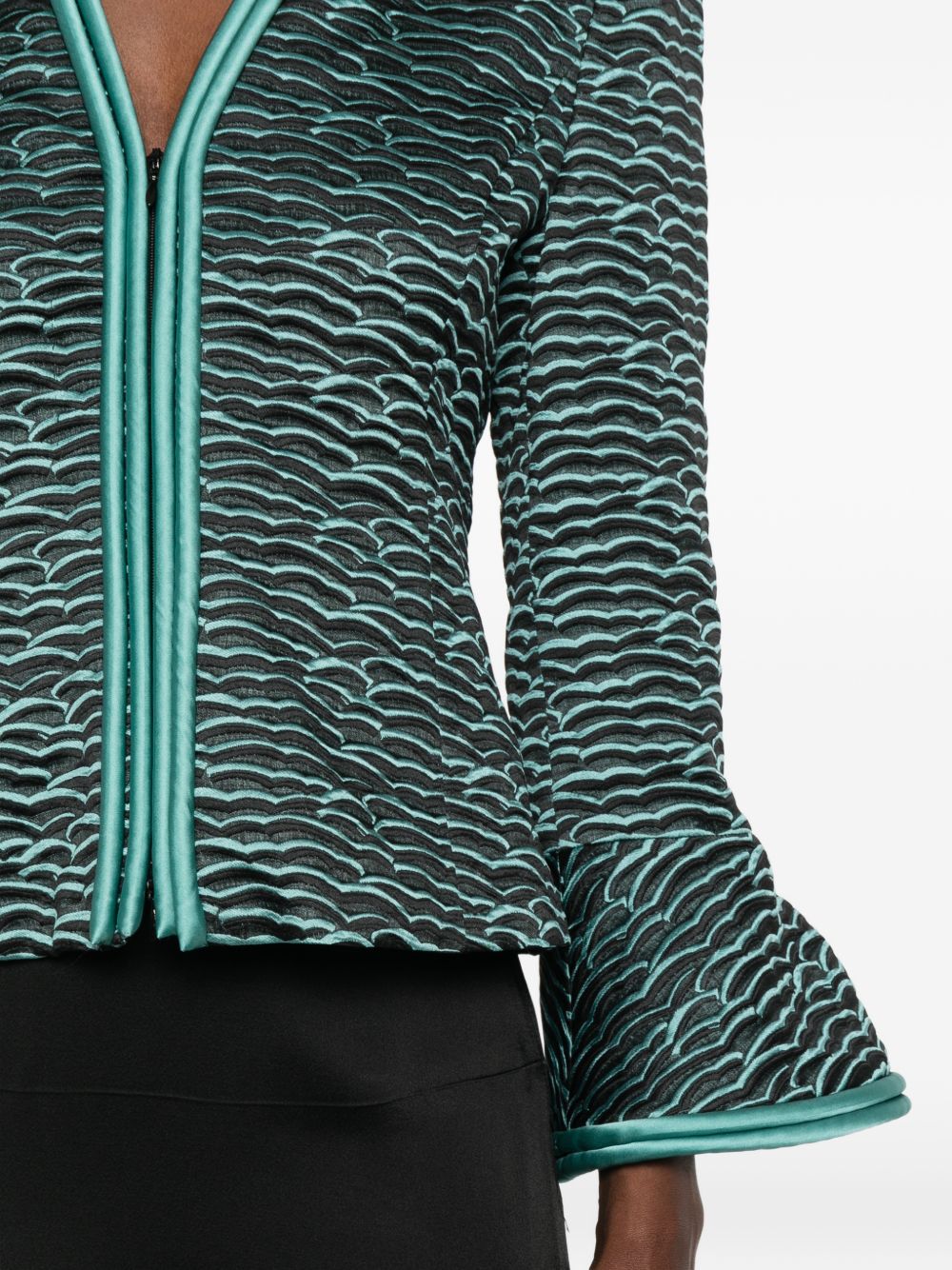 Emporio Armani Wave Zip-Front Jacket — Women's Jackets