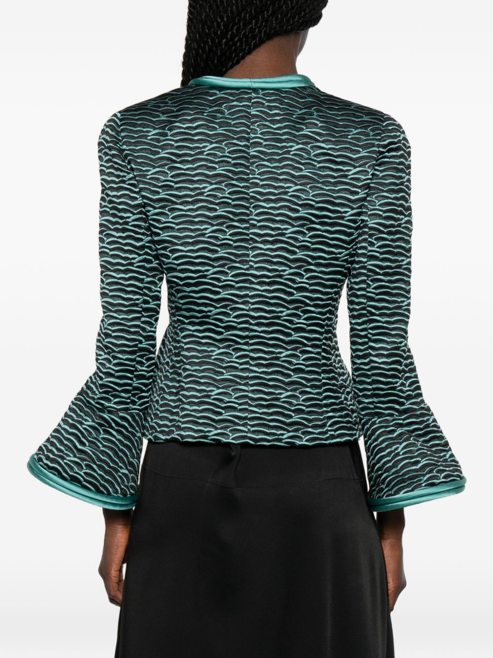 Emporio Armani Wave Zip-Front Jacket — Women's Jackets