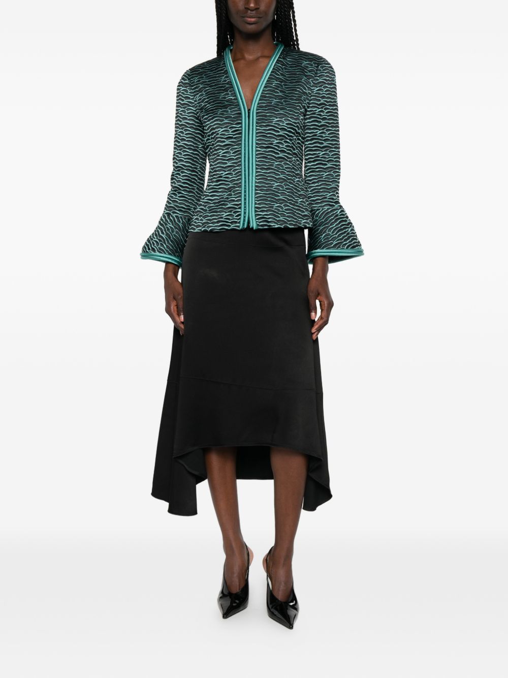 Emporio Armani Wave Zip-Front Jacket — Women's Jackets