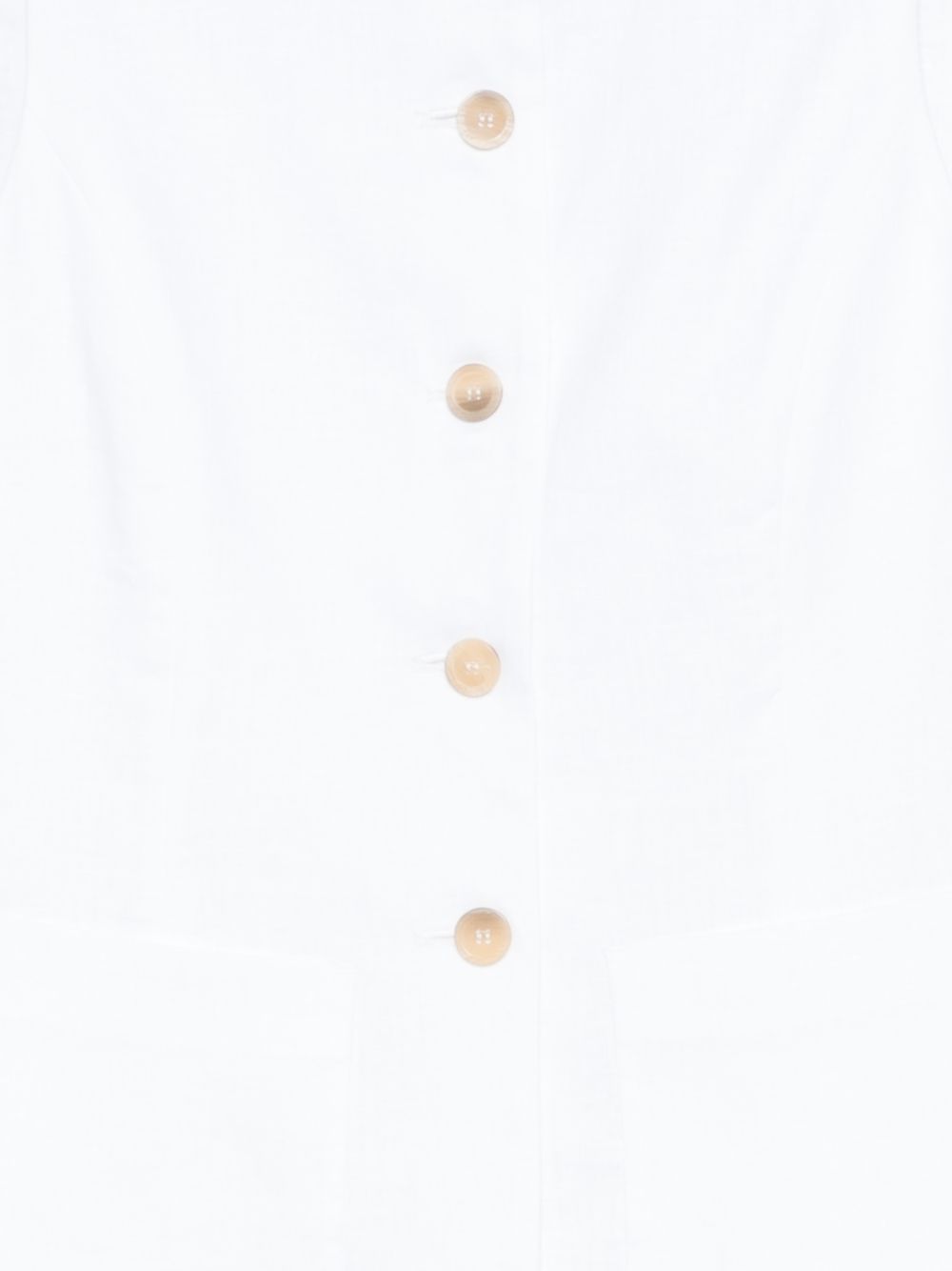 Semicouture Glenna Linen Vest — White Topwear