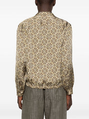 Emporio Armani Geometric Print Double-Breasted Shirt