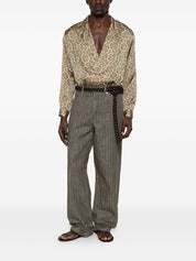 Emporio Armani Geometric Print Double-Breasted Shirt