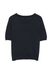 Dunst Cotton & Linen T-Shirt for Women — Navy Blue