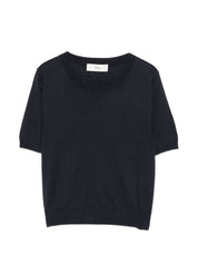 Dunst Cotton & Linen T-Shirt for Women — Navy Blue