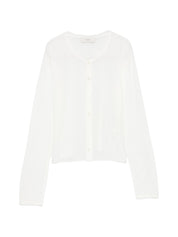 Dunst Cotton Blend Cardigan – White Topwear