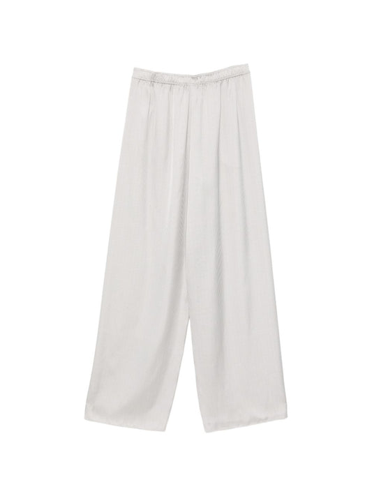 Emporio Armani Trousers — Beige Striped Wide Leg