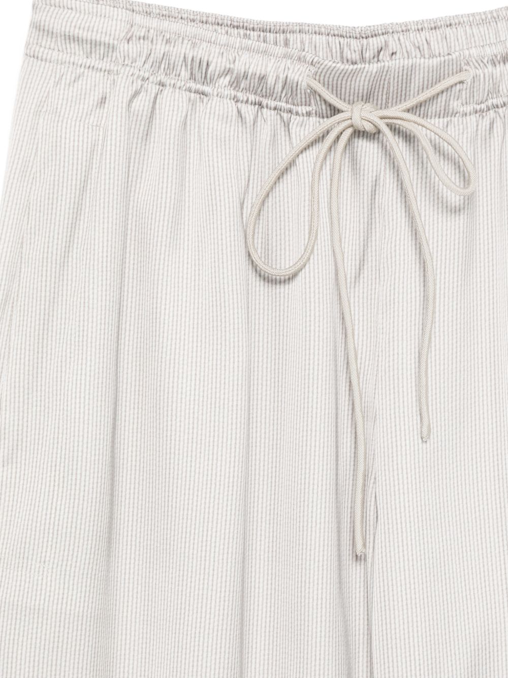 Emporio Armani Trousers — Beige Striped Wide Leg