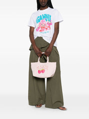 Ganni Small Tote Bag — Pink Shopper for Women