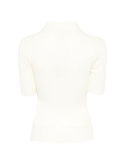 Dunst Cotton Blend Polo Shirt — Crema Topwear