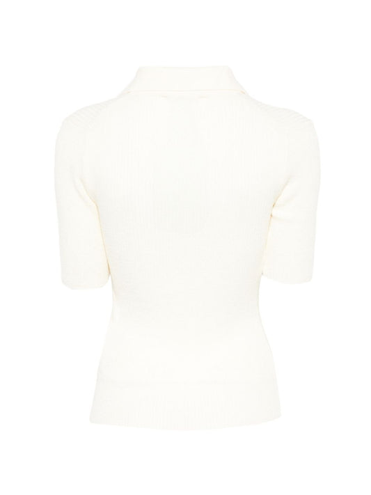 Dunst Cotton Blend Polo Shirt — Crema Topwear