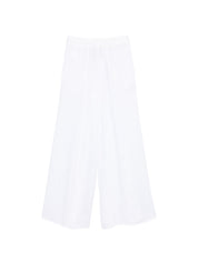 Semicouture Kym Linen Trousers — White Trousers