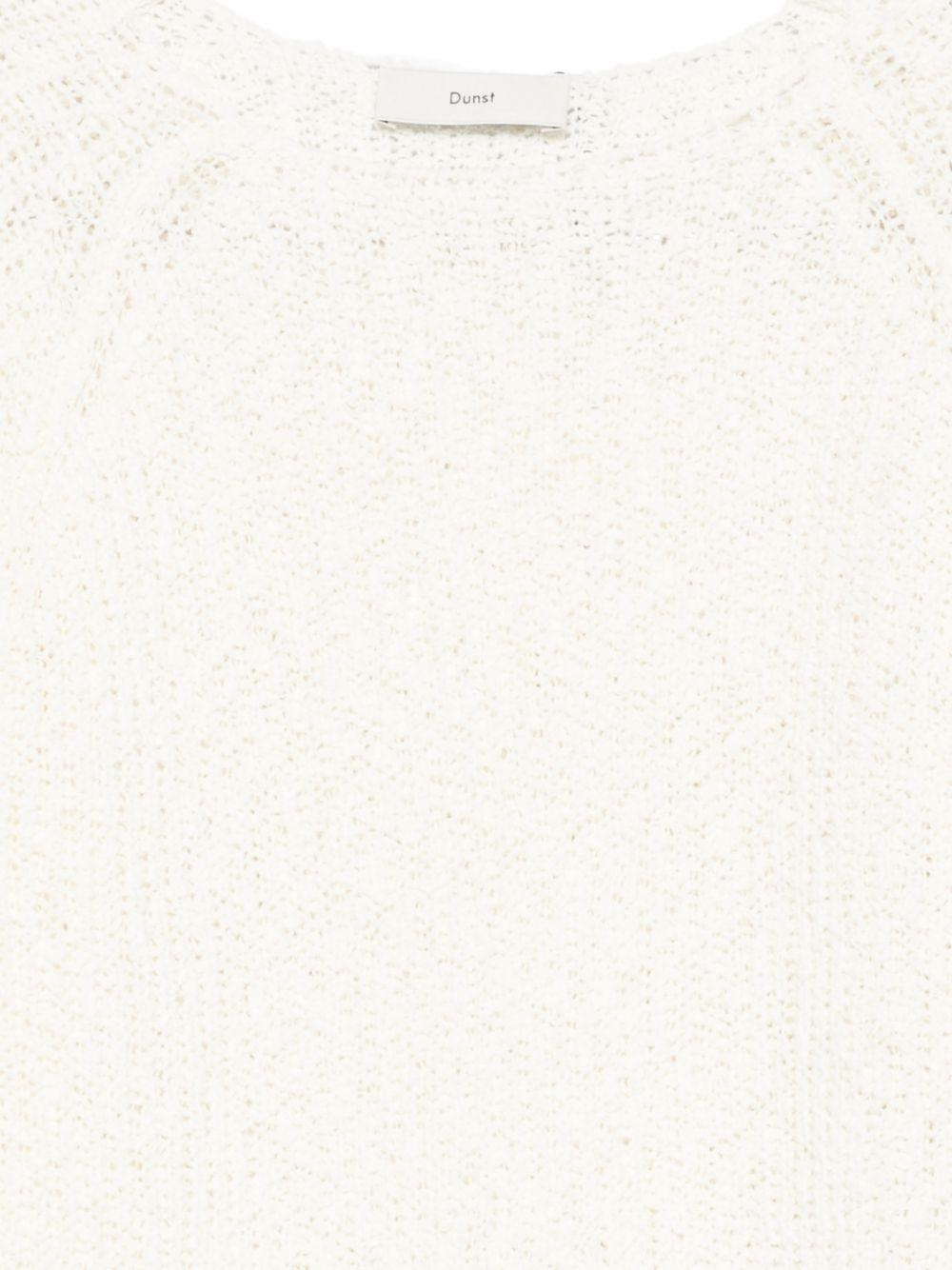 Dunst Crochet Crewneck Jumper — Avorio Topwear