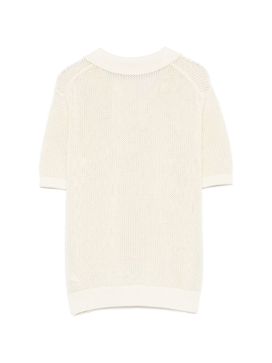 Dunst Cotton & Linen Polo Shirt — Avorio Topwear