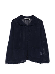 Dunst Linen & Cotton Cardigan — Blue Topwear