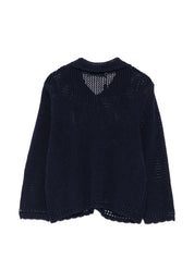Dunst Linen & Cotton Cardigan — Blue Topwear