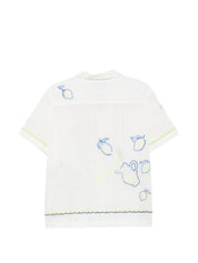 Dunst Cotton Shirt — Women's White Short Sleeve Shirt