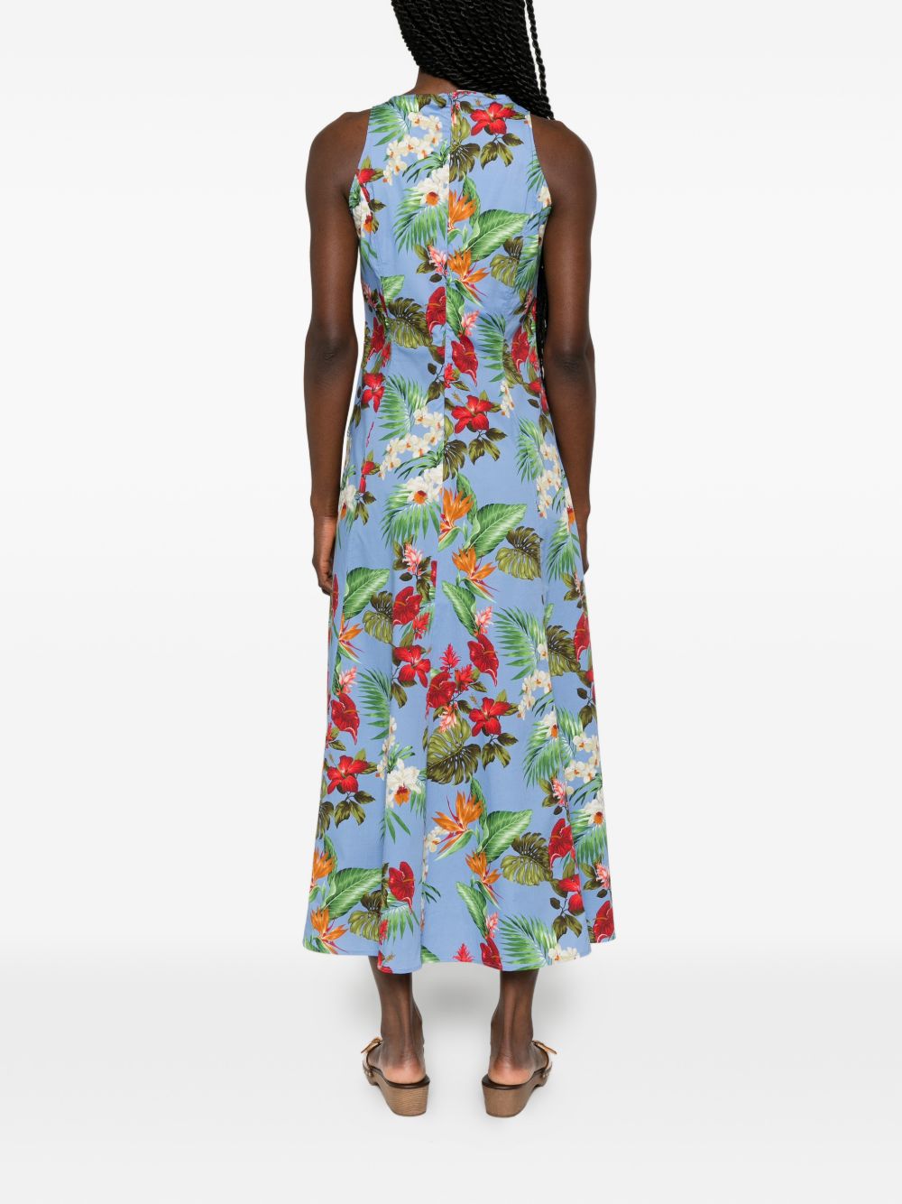 ARCHIVIO '67 Dresses - Blue Floral Midi Dress