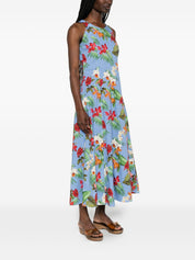 ARCHIVIO '67 Dresses - Blue Floral Midi Dress