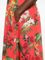 ARCHIVIO '67 Dresses — Red Floral Halterneck Midi