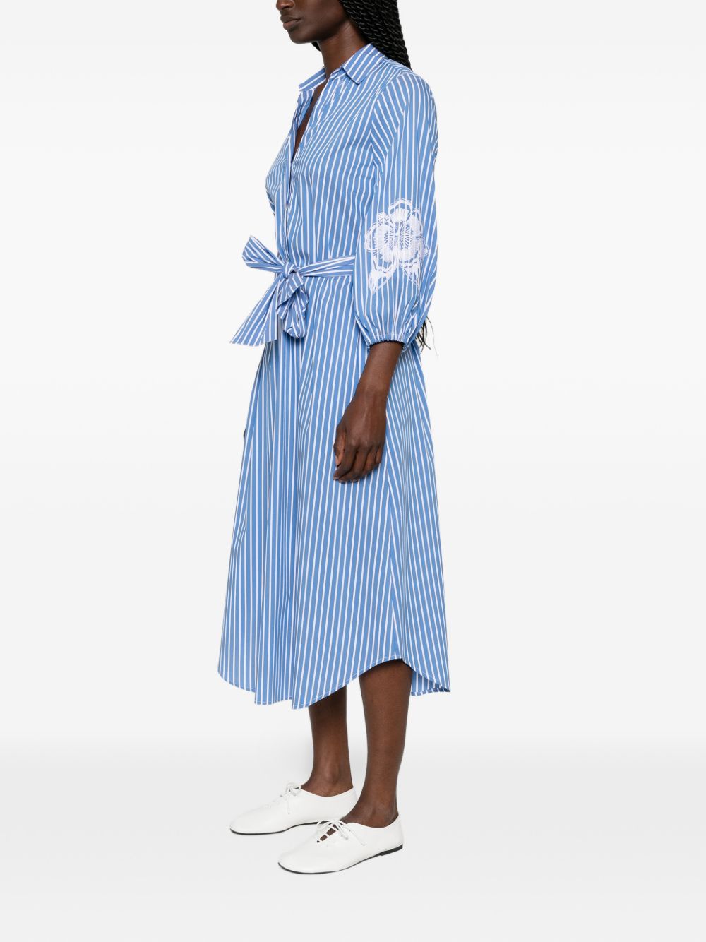 ARCHIVIO '67 Dresses – Blue Stripe Cotton Chemisier