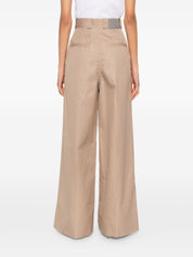 Balenciaga Trousers — High-Waist Cotton Pleated