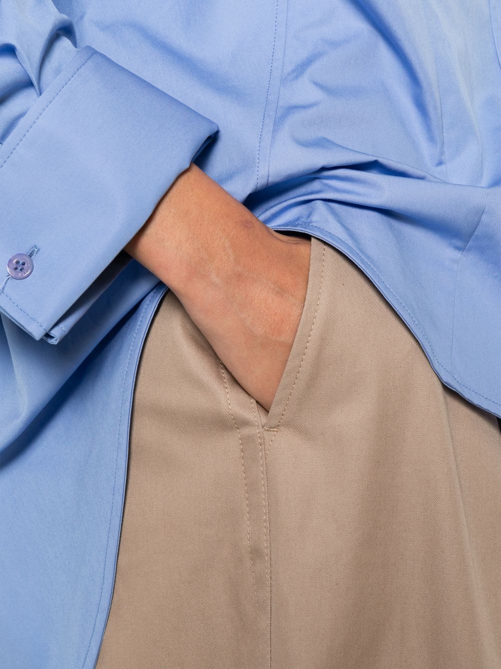 Balenciaga Trousers — High-Waist Cotton Pleated