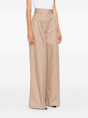 Balenciaga Trousers — High-Waist Cotton Pleated
